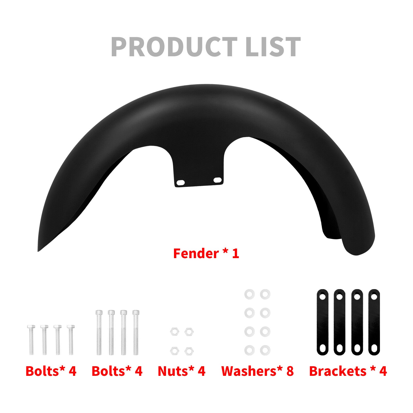 Matt Black 130/ 21Wrap Front Fender for Harley Touring Road Electra Glide 96-23