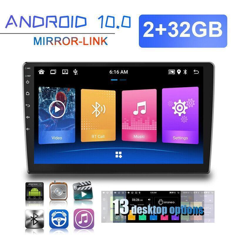 Car Navigation 2+32G 10.1 2DIN Touch Screen Android10.0 Stereo Radio Player GPS