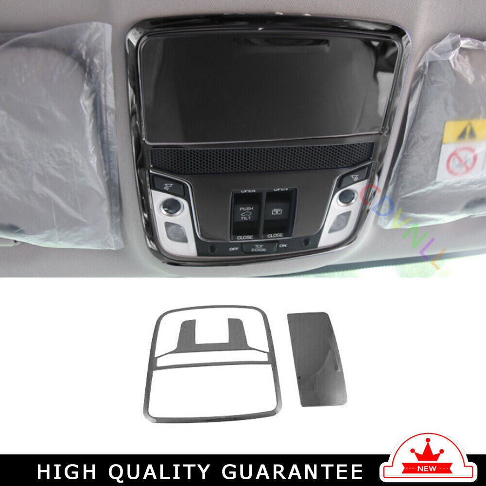 Front Reading Lamp Frame Cover Trim for Honda CRV CR-V 2017-22 Black Titanium