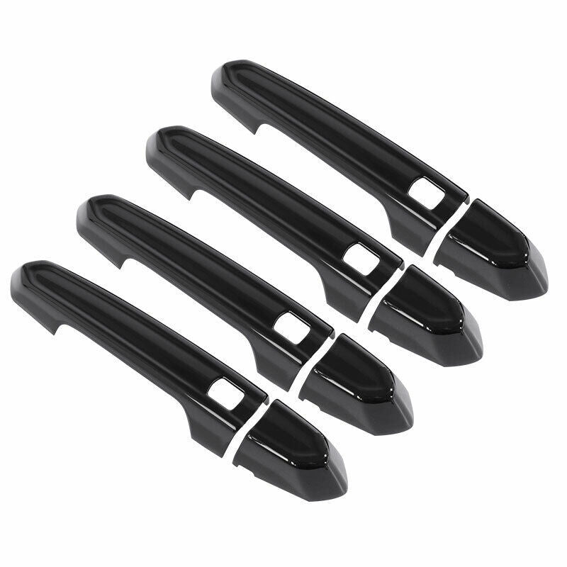 Fit For 2013-2019 for Cadillac ATS ABS Black Exterior Door Handle Cover Trim 8pcs
