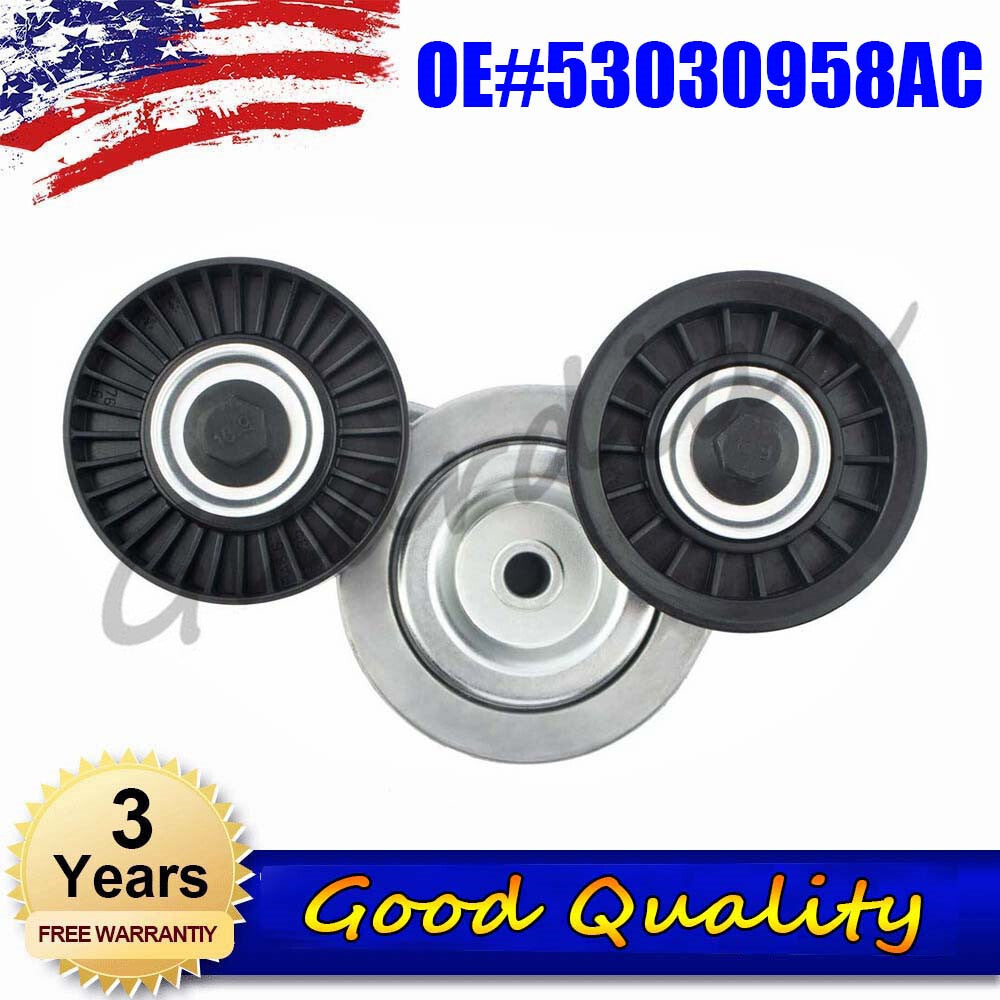 Belt Tensioner with Dual Pulley 53030958AC for Ram Dakota for Ram 1500 for Mitsubishi