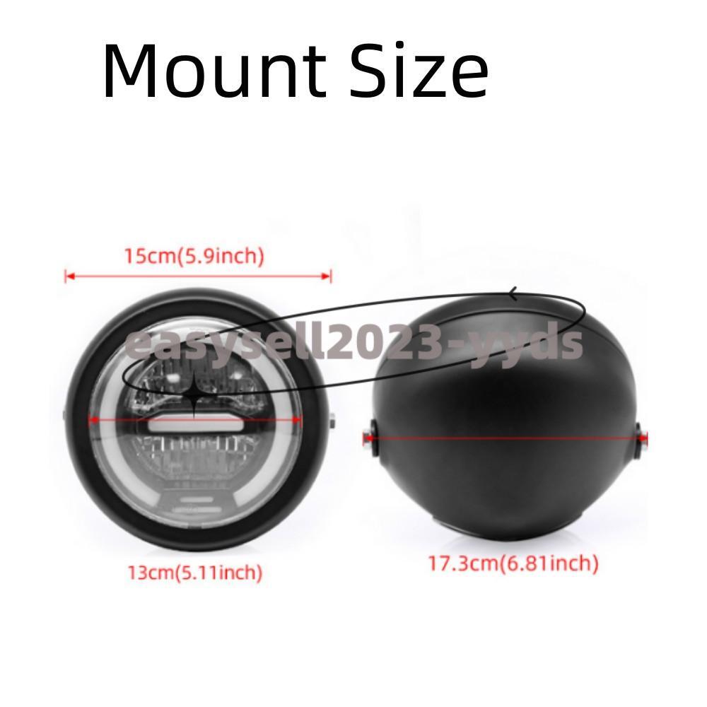 Universal Motorcycle Headlight 5.75LED Round Hi/Lo DRL for Harley Sportsters
