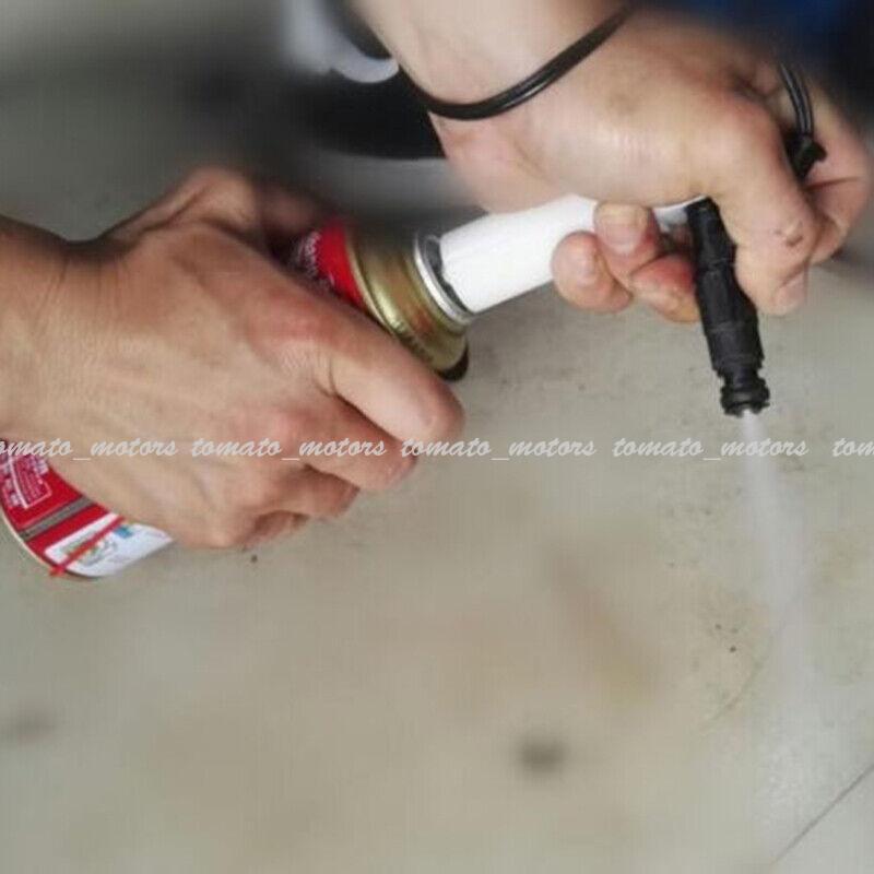 Universal Fuel Injector Flush Cleaner Adapter DIY Kit Car Cleaning Tool Nozzle