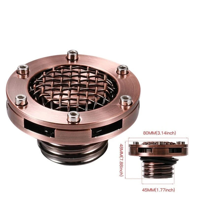 Motorcycle Aluminum Mesh Fuel Gas Tank Cap Cover for Harley Sportster 1200 883