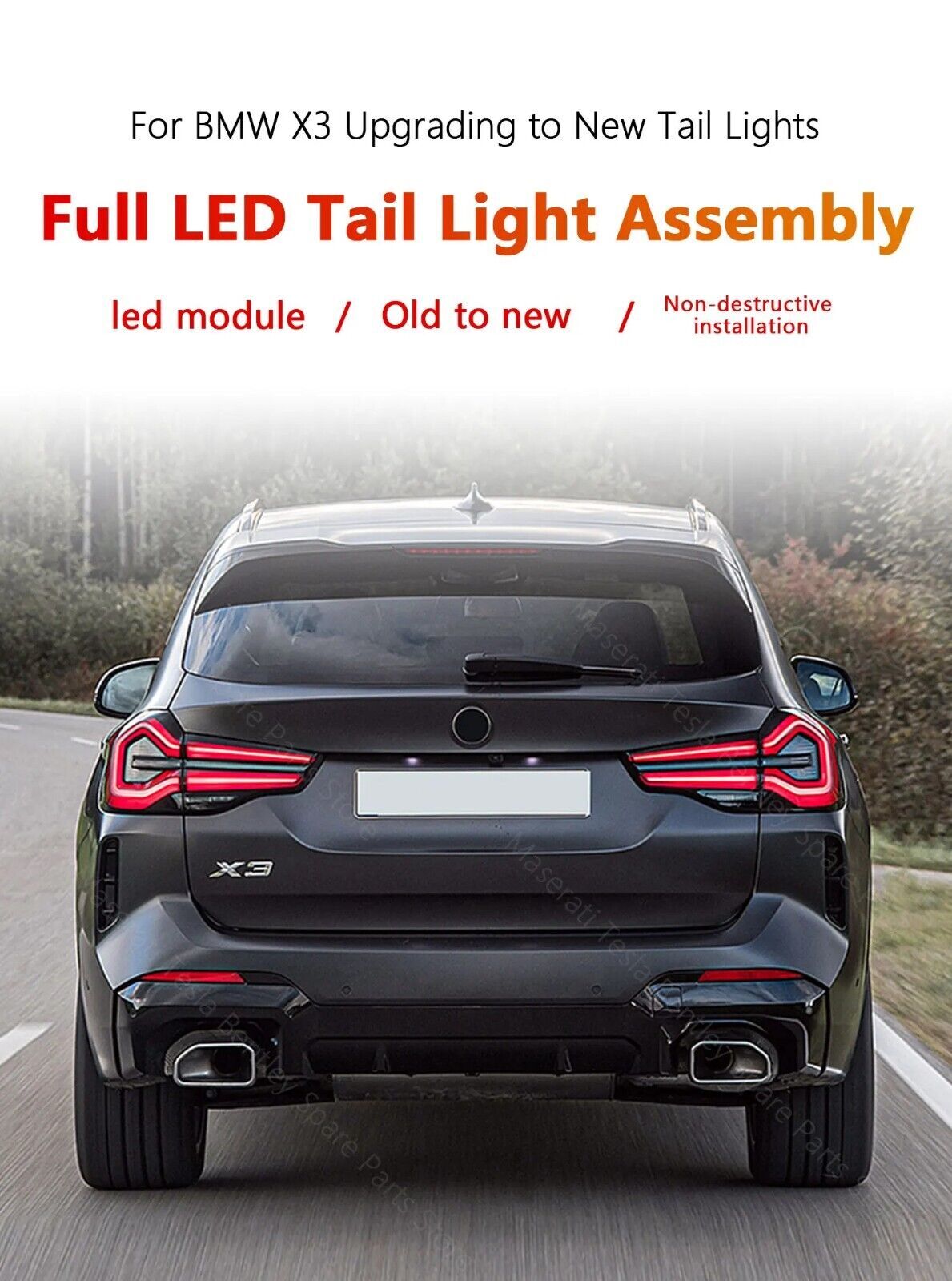 Taillights for BMW X3 18-21 G08 Modified LED lights to run turn signals auto