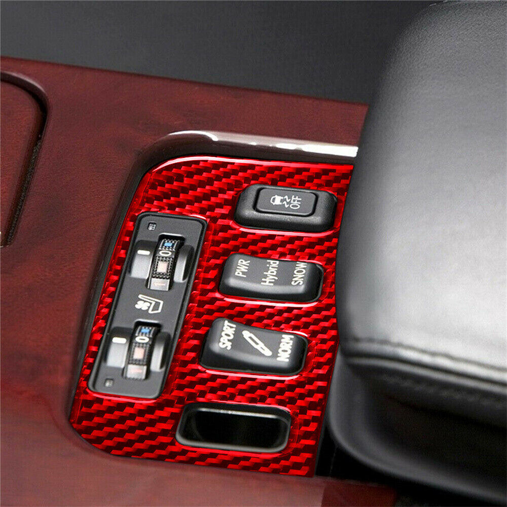 Red Carbon Fiber Interior for Seat Control Button Panel Cover For Luxus GS 2006-2011