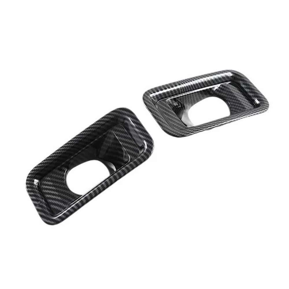 Carbon Fiber ABS Front Fog Light Lamp Trim For Toyot@ for Land Cruiser LC250 2024-25