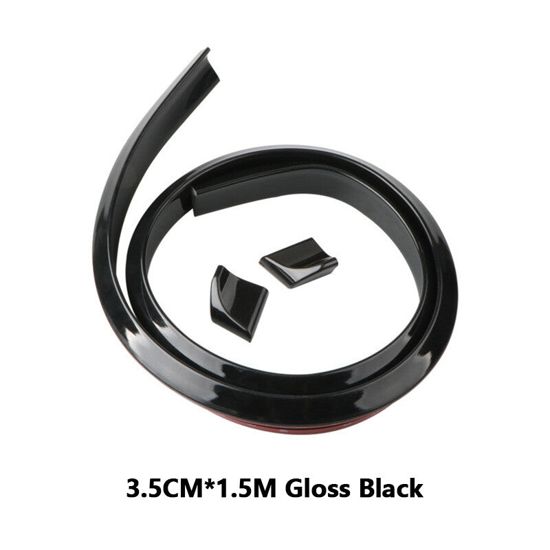 1 x 4.9 ft car trunk boiler roof lip rear wing trim tail fin gloss black
