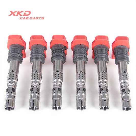6 ignition coils suitable for Audi A4, A6, ASN, AVK, BBJ, BDX, 06C905115L