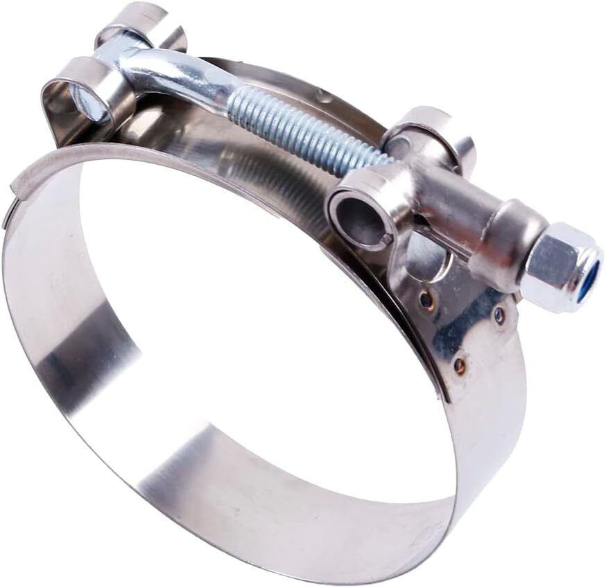 2 x 3 inch Stainless Steel T-bolt Clamps for Turbine Intake 77-87 mm Silicone Hose Clamps ( )