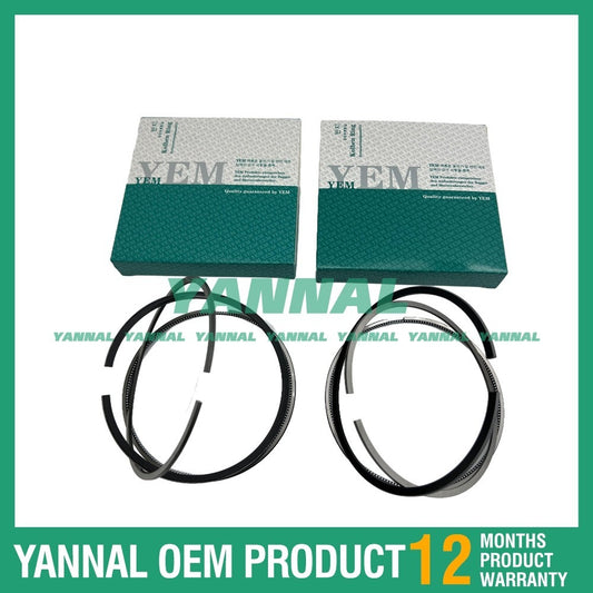 2 new Z650 Piston Ring Kits (STD) for Kubota Excavator Diesel Engines