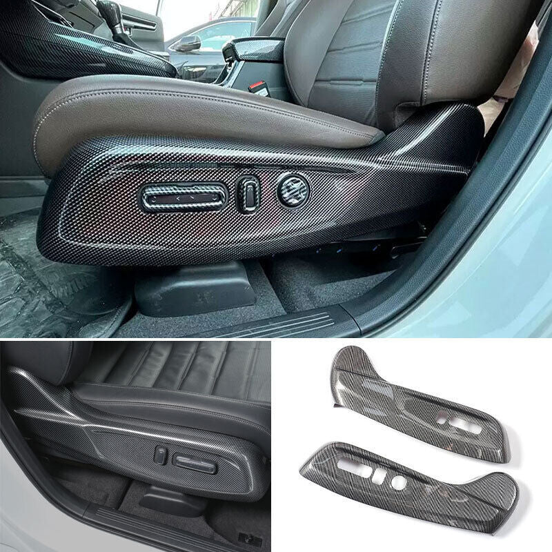 for Honda CR-V 2023-2024 Carbon Fiber for Seat Button Handle Panel Guard Cover trim