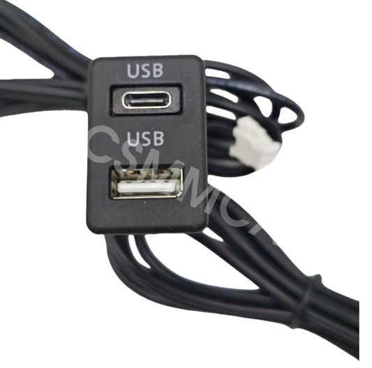 Interface Extension 145cm Cable Adapter 4 Pin 6 Pin Dual USB Port Panel Parts