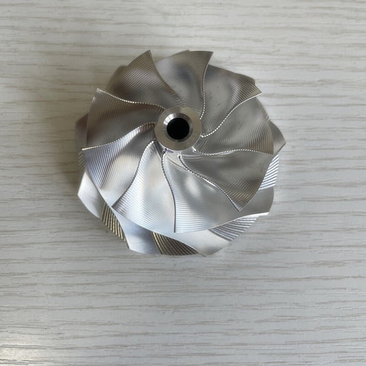 G30-770 57.52/71.40mm 9+0blades point milling snake billet compressor wheel
