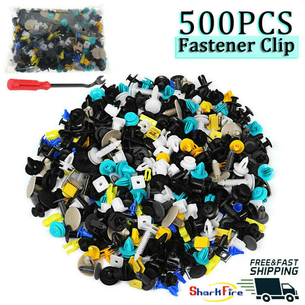 500-piece/set automotive plastic rivet car fender bumper trim push pin clip kit