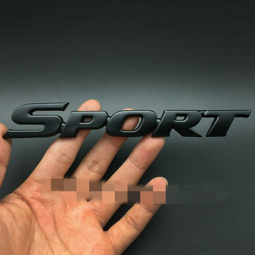 Metal Black Sport Logo Emblem Badge Decal Sticker Fit For Car Racing Fender Door