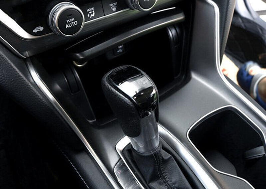 Gloss Black Titanium Console Gear Shift Knob Cover for Honda Car Accord 18-21