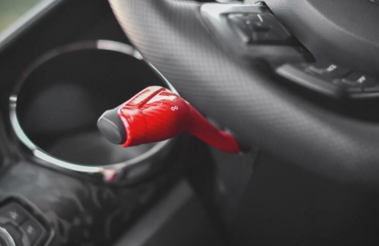 for Ford for Mustang 2015-2022 Red Carbon Fiber Wiper Gear Shift Lever Decoration