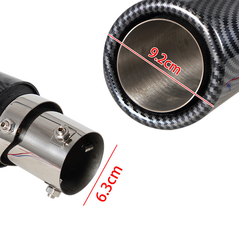 1Car Exhaust Muffler Tail Pipe Blue LED Turbo Throat Rolled Models Rolled Edges