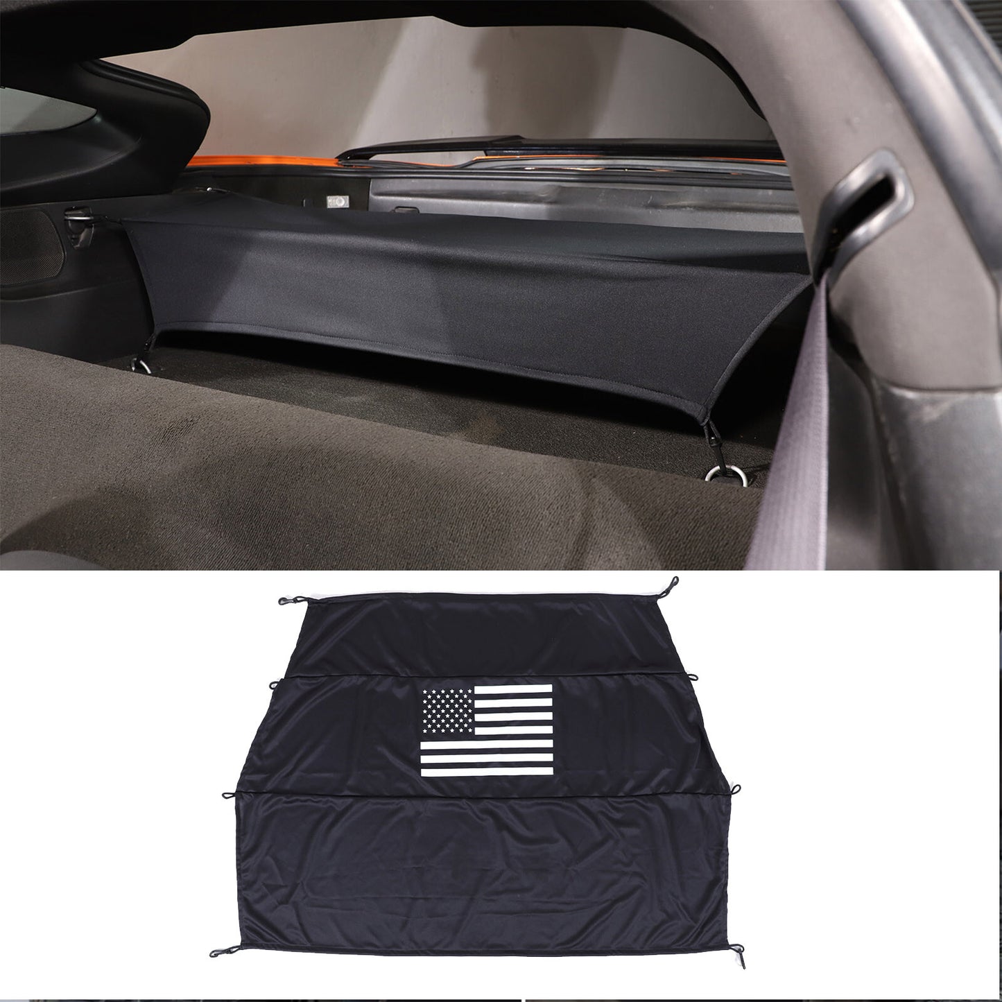 Rear trunk safety sunshade accessory for CORVETTE C7 ZR1 2014 - 2019 American Flag New Product