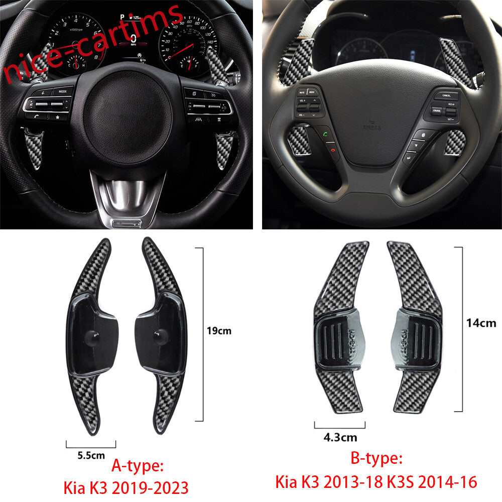 Steering Wheel Shift Paddle Shifter for Kia K3 13-18 K3S 14-16 ABS/Carbon Fiber