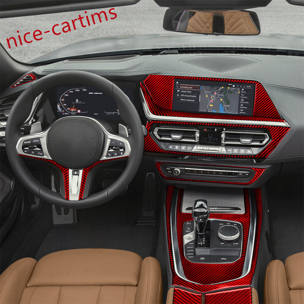 29¡ÁRed Carbon Fiber Interior Full Set Decorative Trim Kit for BMW Z4 G29 2019-22