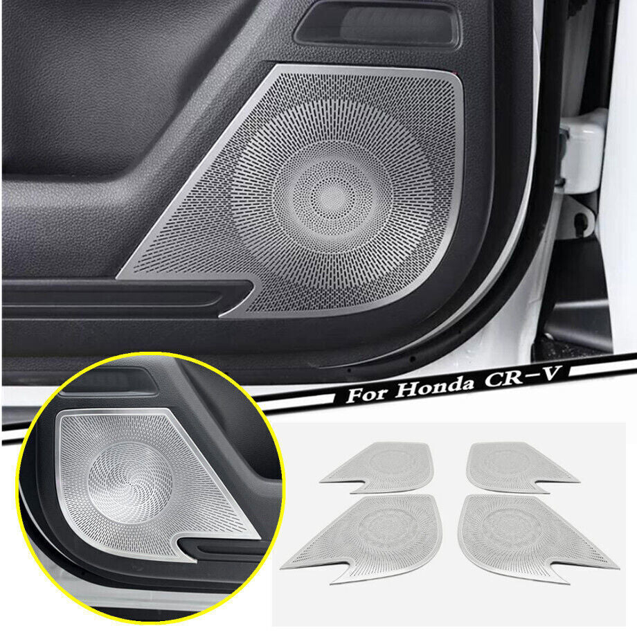 Inner Door Speaker Ring Trim Cover Accessories for Honda CR-V CRV 23-2024 Silver