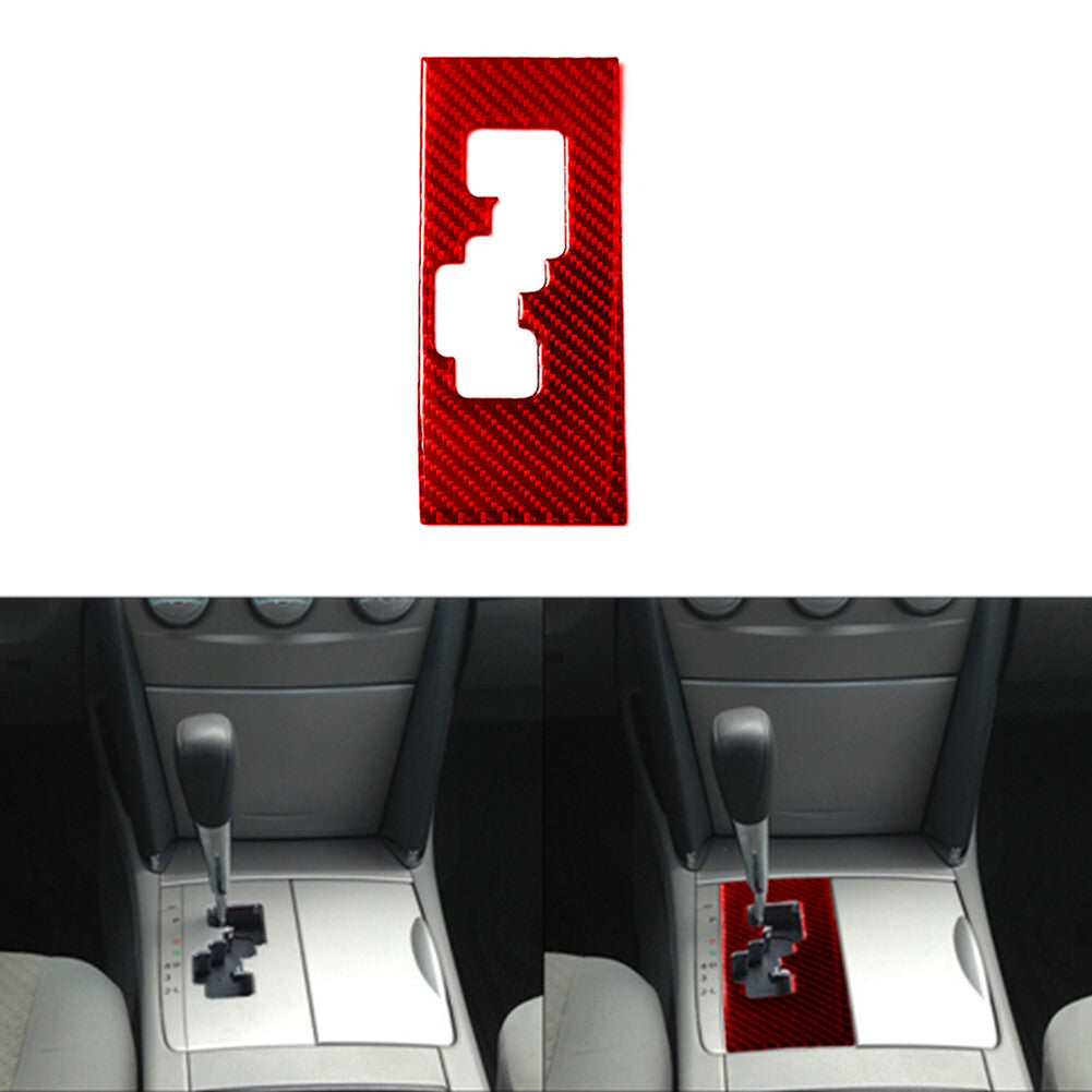 Red Carbon Fiber Automatic Transmission Cover Type A for Toyota for Camry 2007-2011