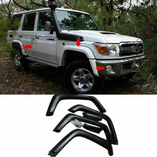 for Toyota for Land Cruiser LC70 75 76 77 FJ79 Fender Flare Wheel Arch Unpainted 6Pc