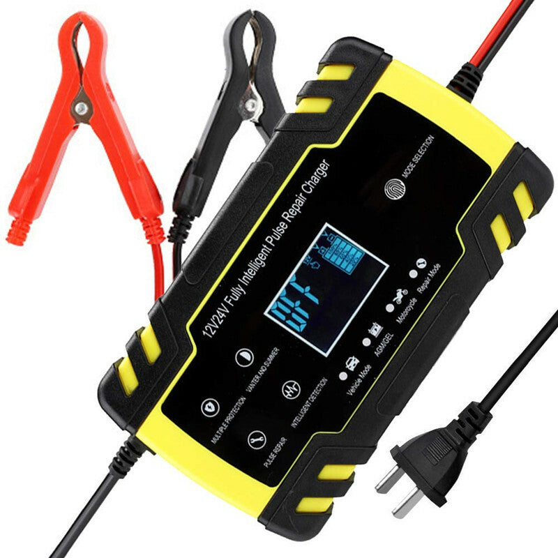 Motocycle Battery Charger Intelligent Pulse Repair LCD Display Charging Device