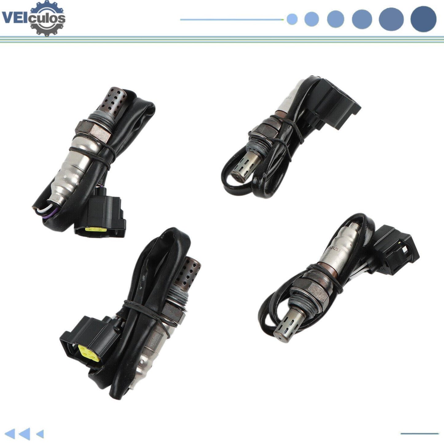 4Pcs Oxygen O2 Sensor for Jeep for Wrangler Rubicon Sahara JK 2007-2009 V6 3.8L