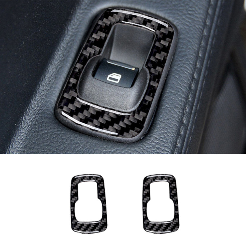 Carbon Fiber Interior Rear Window Button Trim Panel for Ford Explorer 2011-2014