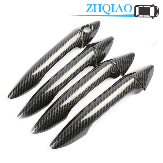 Carbon Fiber Door Handle Covers Trim Fits for Hyundai for Elantra Sedan AVANTE 12-16