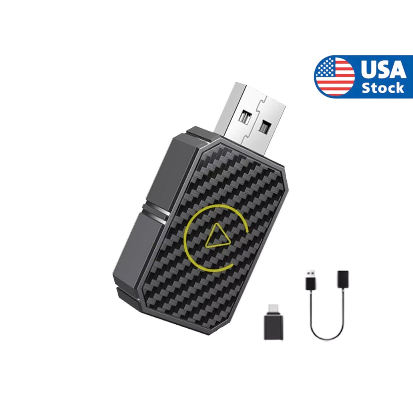 for Mini Wireless CarPlay Adapter for Apple, Plug Play Low Latency Converts Wired