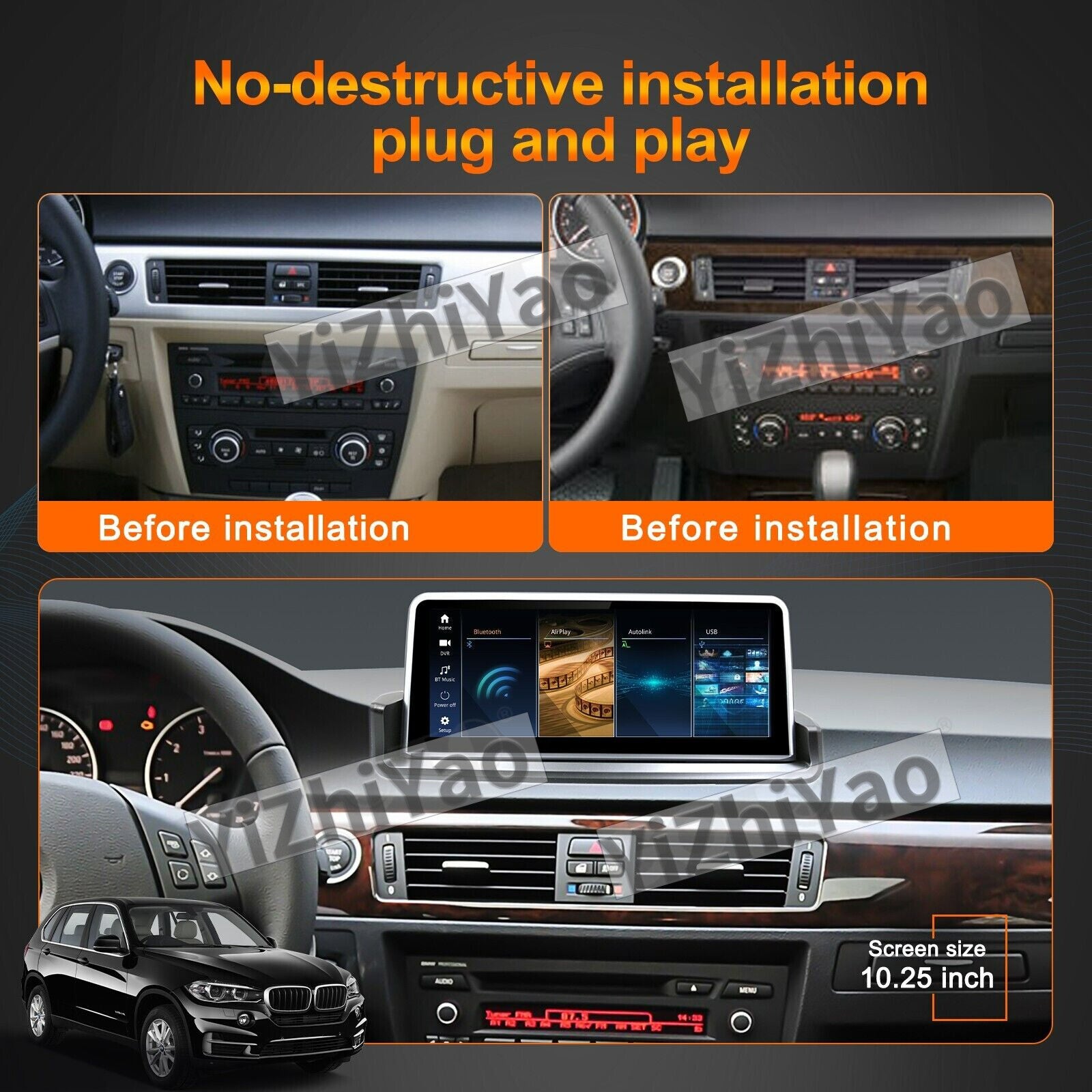 for BMW 3 Series E90 E91 E92 E93 2005-2012 10.25CarPlay Car Radio Multimedia