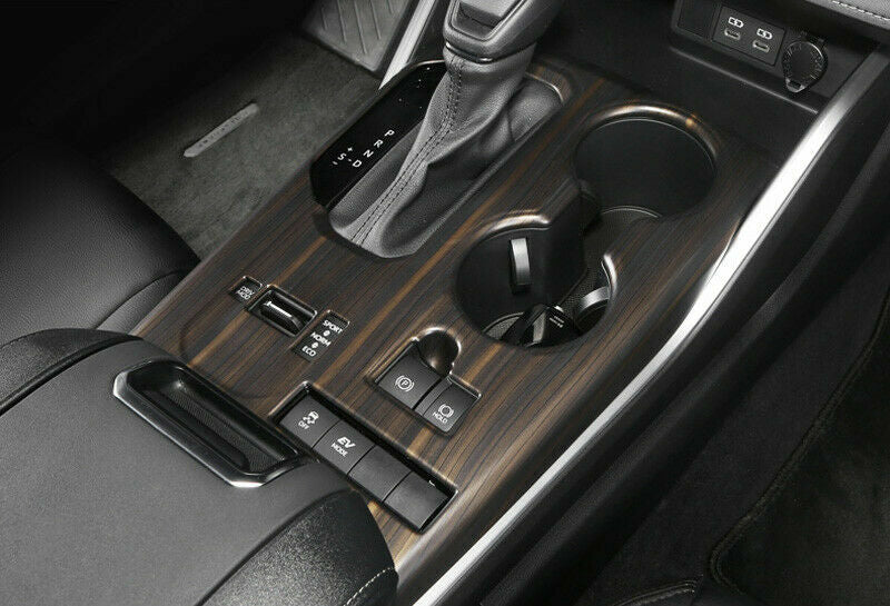 Wood Grain Gear Box Shift Cup Holder Panel Trim for Toyota Highlander 2020-2023