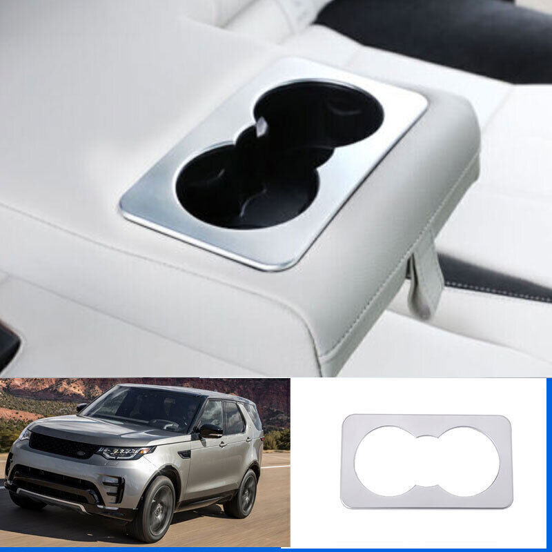 for Land Rover Discovery 5 17-25 Chrome Rear Armrest Water Cup Holder Frame Trim