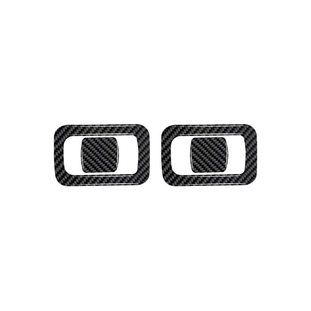 4X Carbon Fiber Rear for Seat Folding Switch Cover Trim for Honda for Civic Si 2002-2005