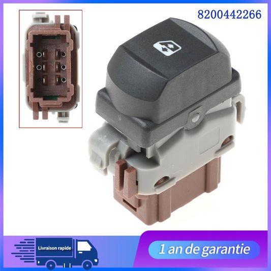 BOUTON LEVE VITRE AVANT DROIT POUR LAGUNA 2 MEGANE 2 CLIO 2/3 SCENIC 2 NEUF