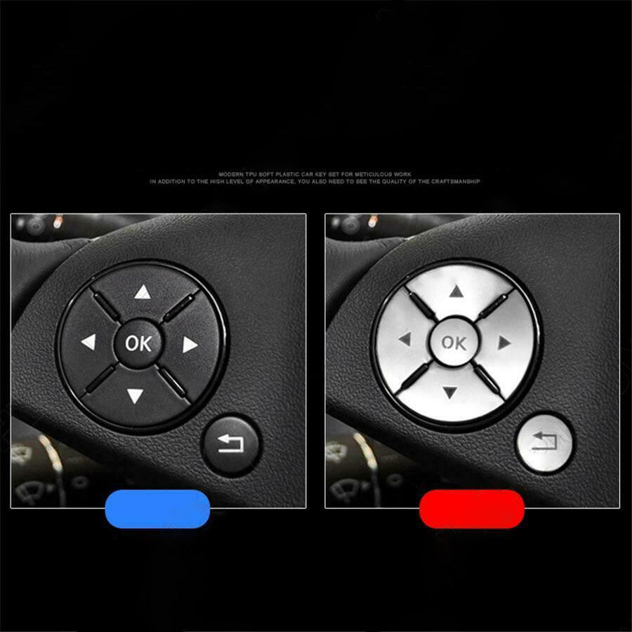 Steering wheel button cover trim for Mercedes-Benz C E GLK class W204 W212 X204
