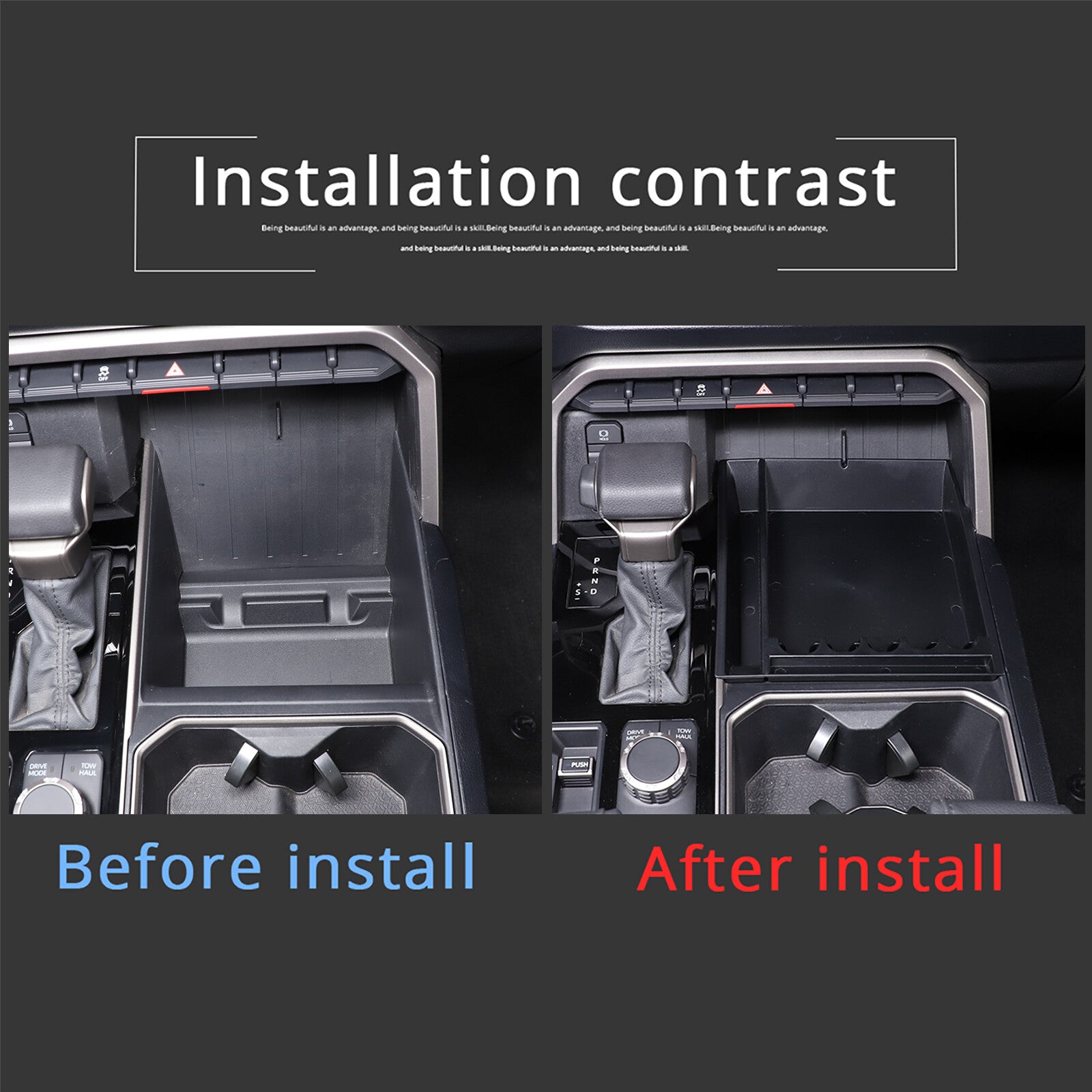 Sleek black door handle cover trim for 2007-2021 for Toyota Tundra+ Sequoia