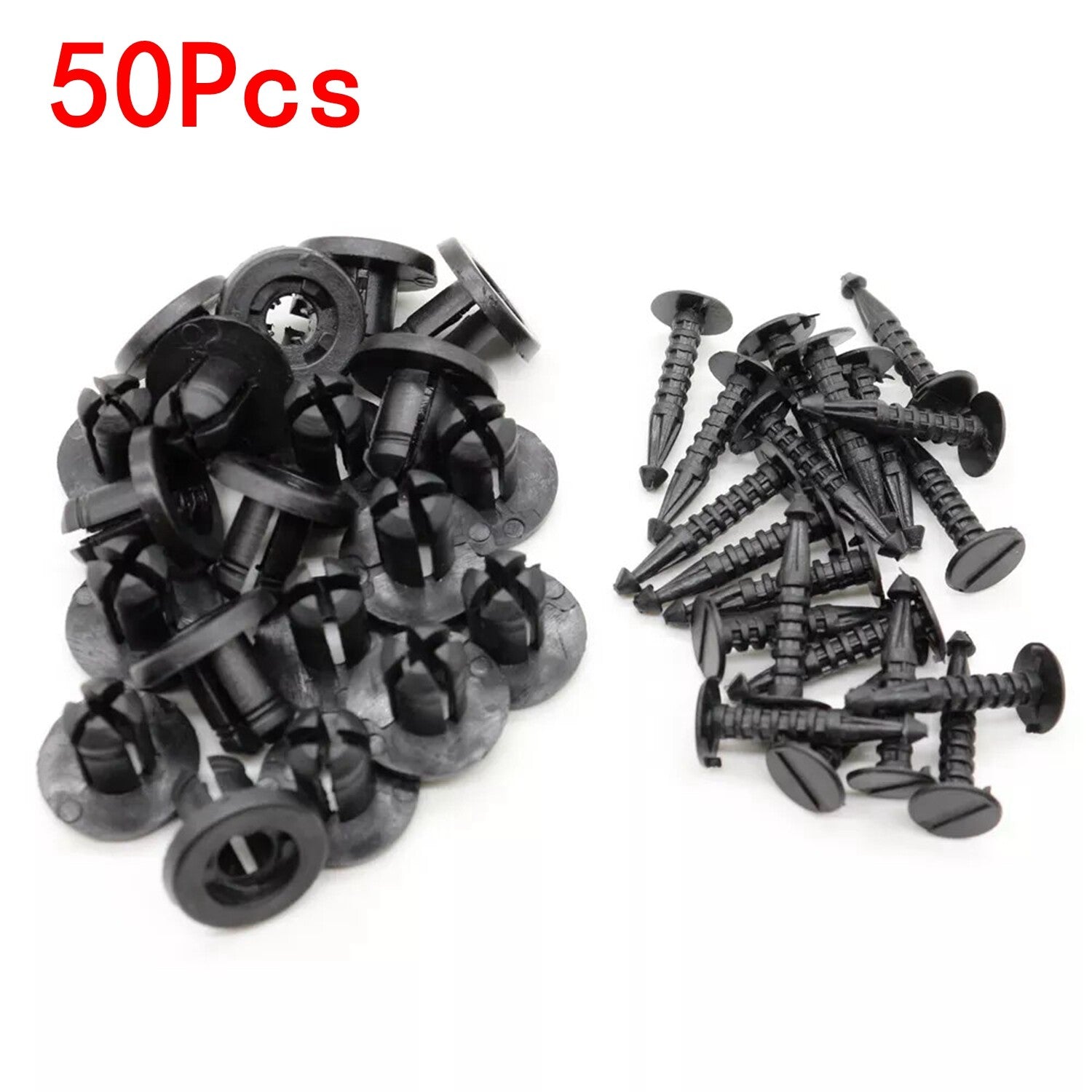 50 Fastener Rivet Clip Bumper, Engine Shield, Trim Linings Fits for Renault 8mm