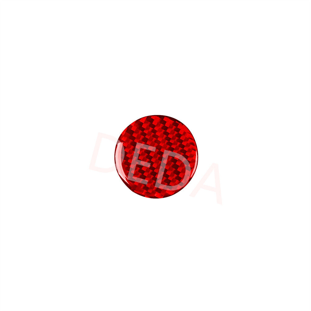 Red Carbon Fiber Car Gear Shift Knob Trim for Land Rover Discovery Sport 2015-19