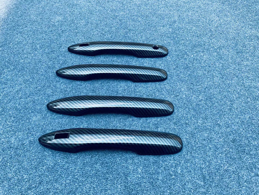 Outer Door Handle Carbon Fiber Cover Trims 4X For 2020-2023 for Toyota Harrier Venza