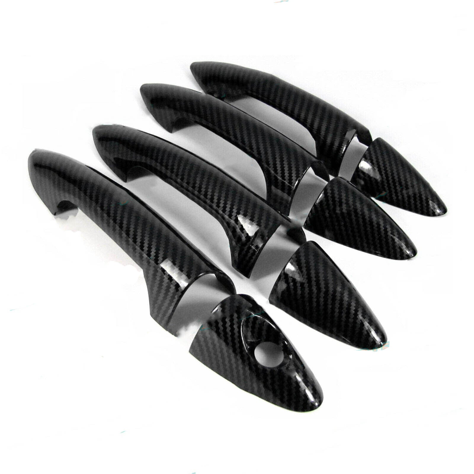 Gloss Black Carbon Fiber Trims For 2012-2017 for Hyundai Accent Door Handles