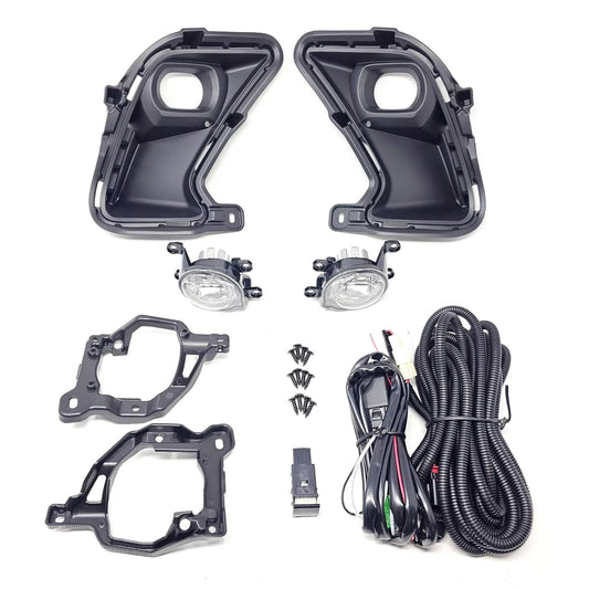 For 2024-2025 for Toyota Grand Highlander LED Fog Light Kit Switch Bezel Wire White