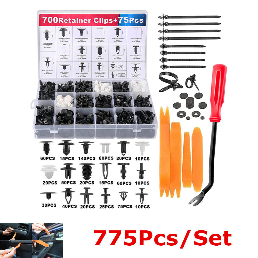 775-piece body door bumper rivet decorative panel fastener clamping kit