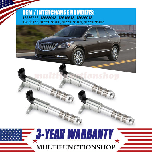 4X Variable Valve Timing Solenoid for Cadillac Cts 2004-2015 12586722 12588943