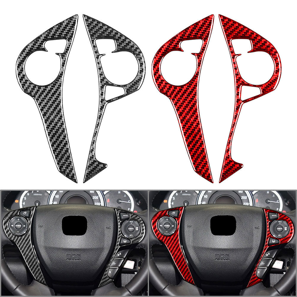Carbon Fiber Steering Wheel Button Cover Fit for Honda Accord 2013-2017 2014