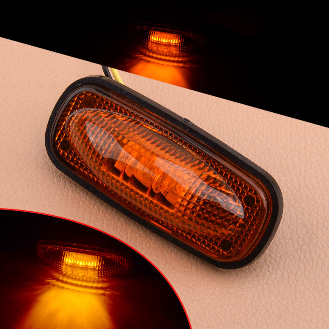 Yellow Lens Led Bed Side Fender Marker Light Fit for Dodge for RAM 2500 3500